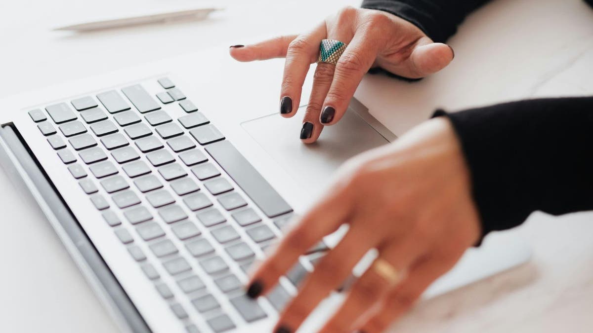 Woman on the keyboard
